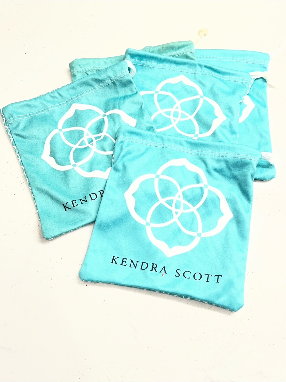 Kendra Scott Turquoise Drawstring Jewelry Pouches - Set of 5